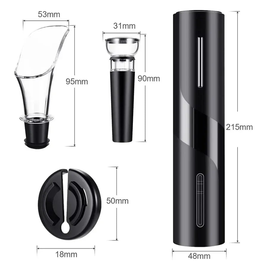 ELECTRIC WINE OPENER SET, 4-IN-1